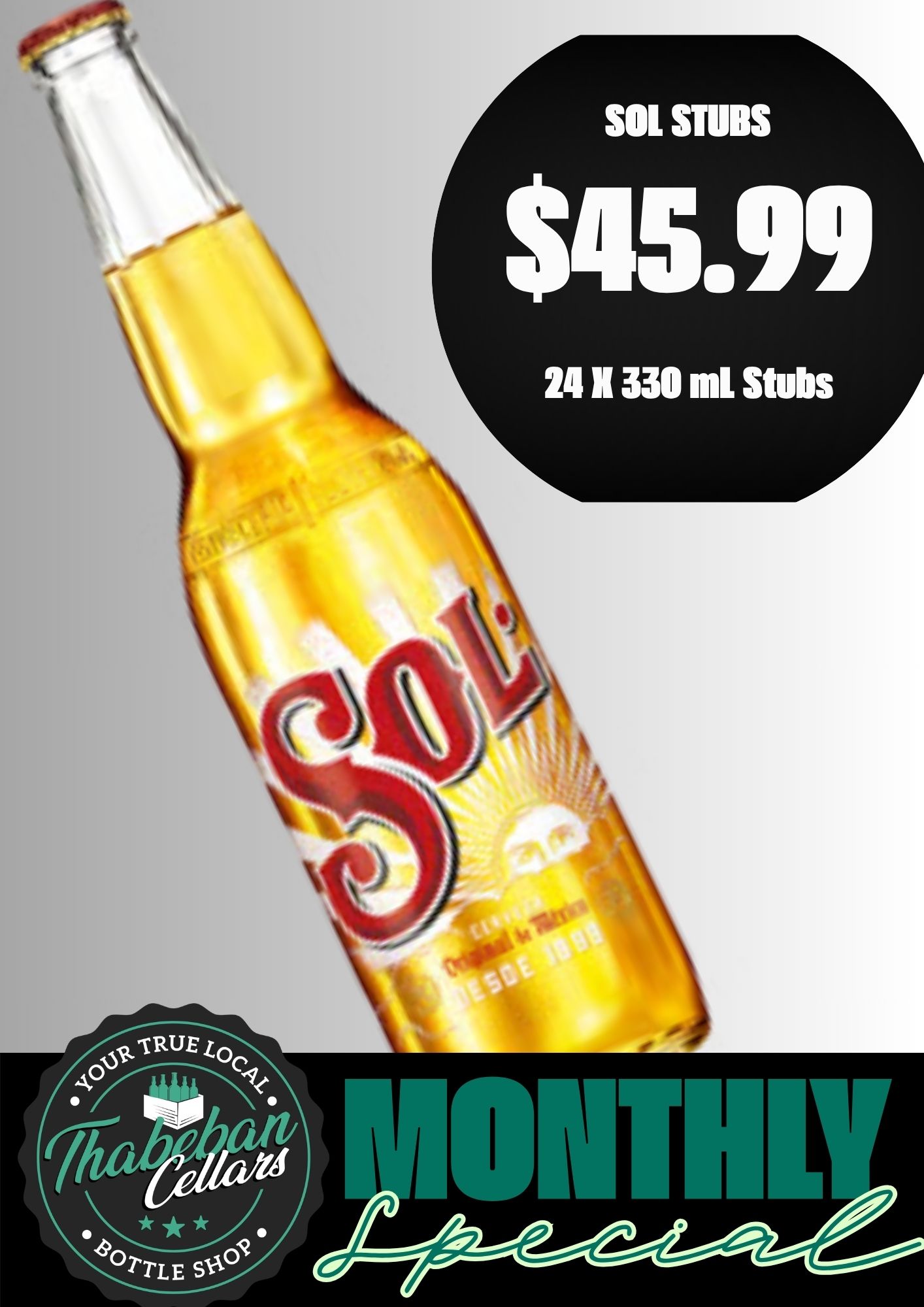 Sol Beer 24 Case Stubbies